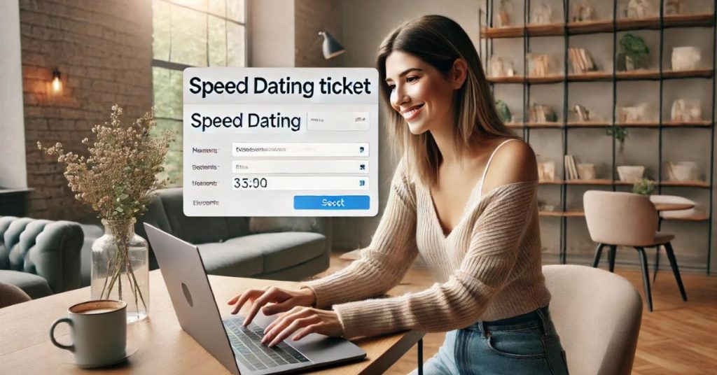 again, woman booking speed dating ticket online