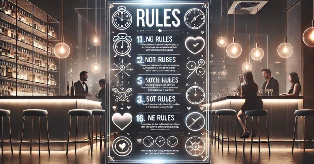 list of rules for a singles event