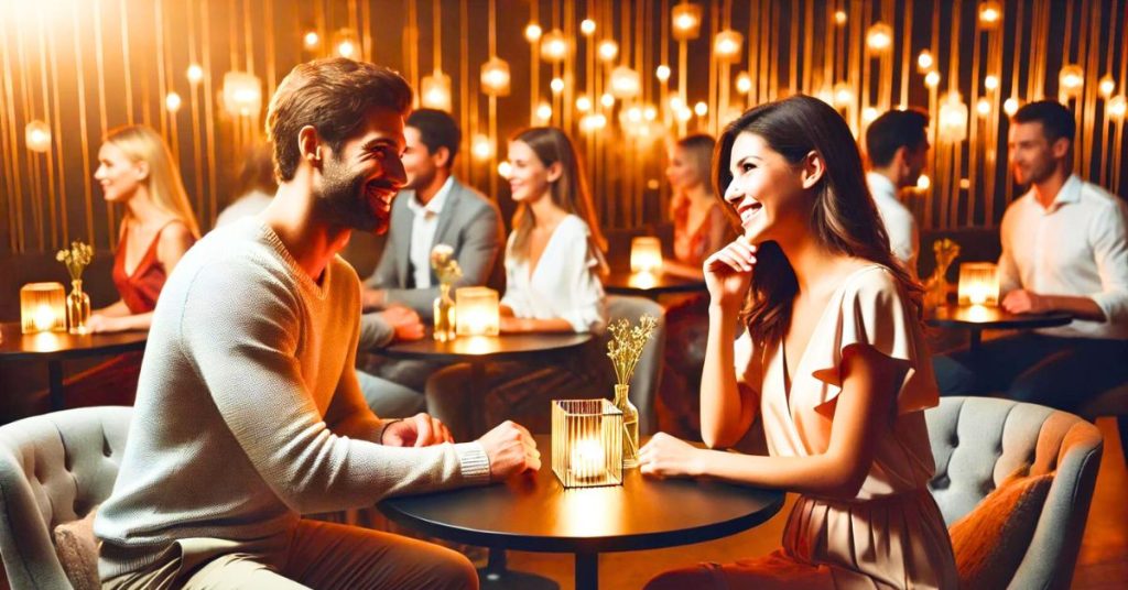 man and woman going on multiple dates playing the numbers game