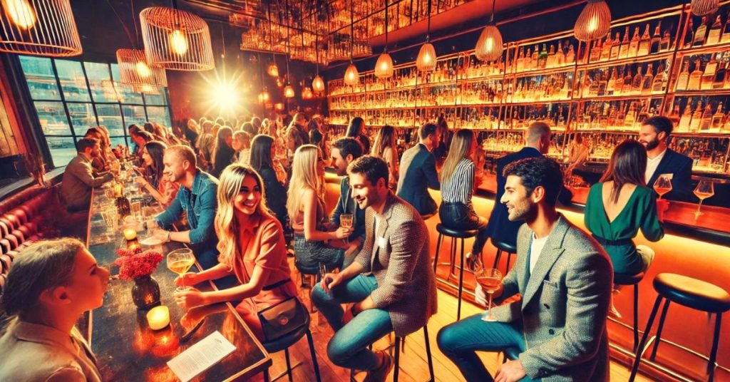 speed dating social event at a bar in Melbourne, Australia