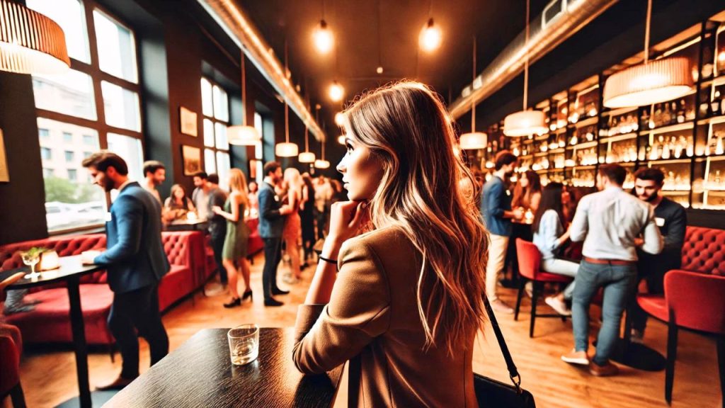 woman watching how speed dating event works