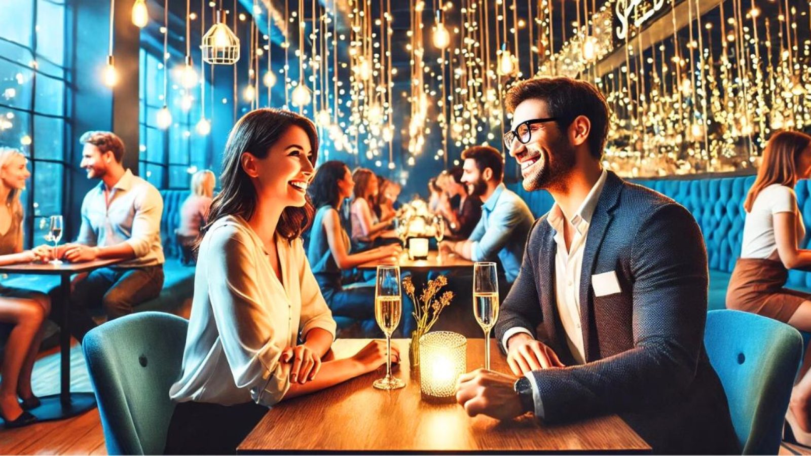 20s speed dating event in a bar