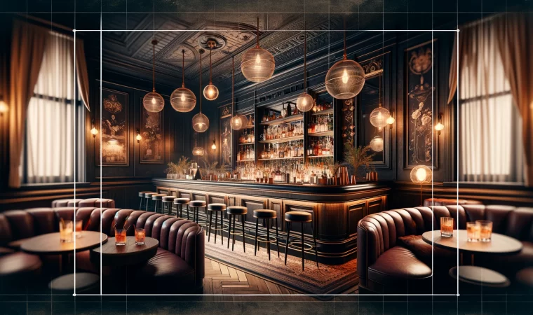 The Everleigh bar in Melbourne. The ambiance captures its 1920s-inspired décor, perfect for a romantic date night