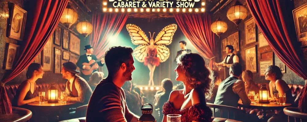 couple enjoying a cabaret and variety show at The Butterfly Club