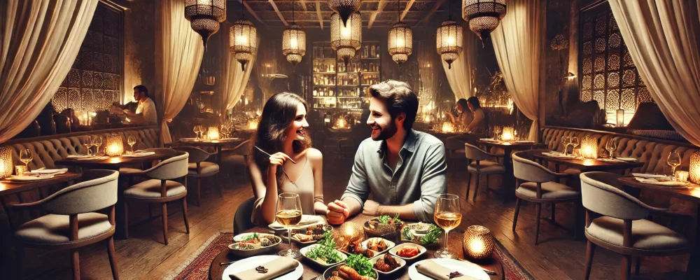 couple enjoying a date at MAHA Restaurant