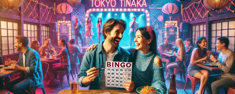 couple enjoying a night of bingo and karaoke at Tokyo Tina